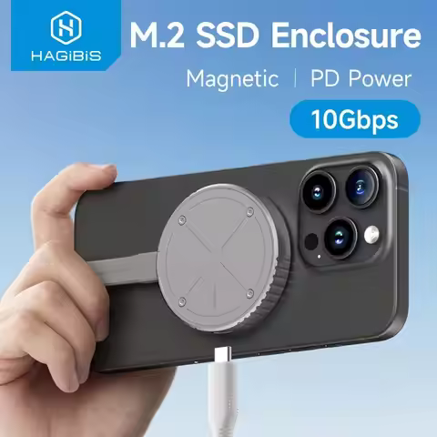 Hagibis Magnetic M.2 2230 NVMe SSD Enclosure Magsafe SSD Case USB C 3.2 Gen2 to NVMe PCI-E for iPhon