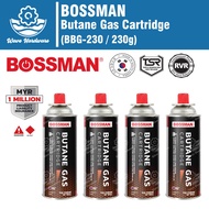BOSSMAN Butane Gas Cartridge / Camping Gas (230g / BBG-230)