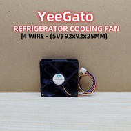5V [92x92x25MM - 4 WIRE] REFRIGERATOR COOLING FAN COMPUTER ELECTRONIC INVERTER PC BOARD / ALAT KIPAS