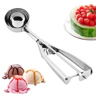 Kitchen Ice Cream Mash Potato Scoop Stainless Steel Spoon Spring Handle Ice Cream Ball Maker Kitchen