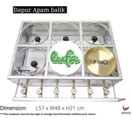 6 Burner Pancake Gas Stove / Dapur Gas Apam Balik 6 Kepala / Dapur Kuih Ban Chan / Stove Apam Balik