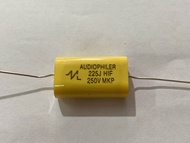 3 PCS kapasitor non polar 22 uf 250 volt Tahanan Tweeter Capacitor Elco Audiophiler