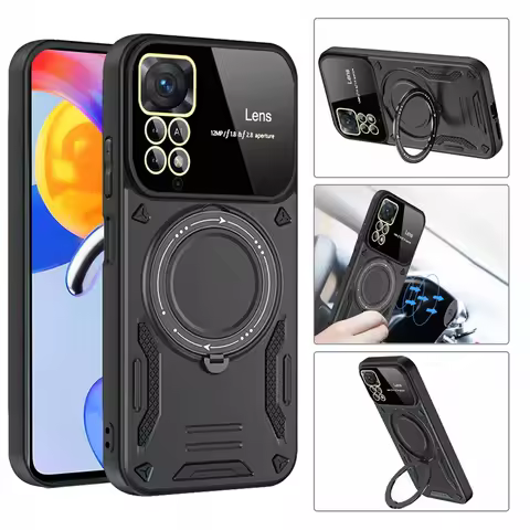 For Xiaomi Redmi Note 11 11S Case Magsafe Wireless Charging Armor Cases For Redmi Note11 Pro 11E Pro