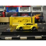 Diecast CM Model Porsche RWB 993 Widebody Yellow