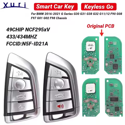 XurN5F-ID21A Original PCB ID49 433/434MHz Proximity Car Remote Key For BMW G Series 3 5 6 7 X3 X5 X7