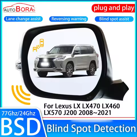 ZhuCamX Car Blind Spot Detection System BSD Sensor Drive Rear Mirror Monitoring for Lexus LX LX470 L