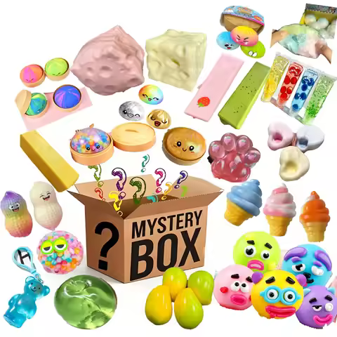 Assorted 100Pcs Surprise Blind Box Squishy Toys Slow Rebound Squeeze Fidget Stress Relief Birthday P
