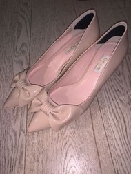 *CNY offer* dune rosy nude heels (short) with bow 高踭鞋 姊妹鞋  蝴蝶結 鞋