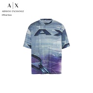 AX Armani Exchange เสื้อยืดผู้ชาย รุ่น AX 3DZTJP ZJXTZ6917 - สีฟ้า