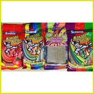 ◭ ♕ ✢ sour belt sunrise karate belt chewy candy cola , jungle string , rainbow color , strawbery fl