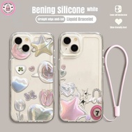 PREMIUM CLEAR CASE AND MOTIF LANYARD STRAP Y2K CASE FOR IPHONE 5,6,6S,PLUS,6 PLUS,7 PLUS,7,8,X,XR,XS