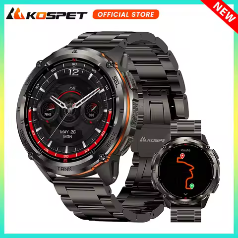 KOSPET TANK T3 Ultra 2 GPS Smart Watch For Men Smartwatch Compass Altimeter Barometric 5ATM IP69K Wa