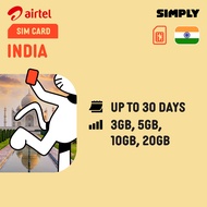SIMPLY India | 3-30 Days | 3GB/5GB/10GB/20GB Data SIM Card | Plug and Play | No Registration Require