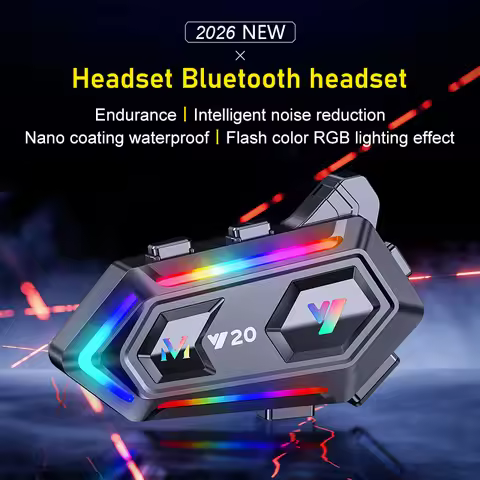 Y20 Bluetooth Motorcycle Helmet Headset Handsfree Call Wireless Noise Reduction Waterproof Headphone