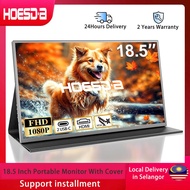 HOESD.a 18.5 inch Portable Monitor USB-C Large Gaming Monitor With Cover for Phone Laptop PC Xbox PS