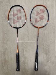 (適合初階新手,100%正版)全新送手膠拍套未拆手膠Yonex Nanoray 7000i 羽毛球拍2塊(橙白及橙藍)