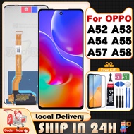 For OPPO A52 / A53 4G / A54 4G / A55 4G / A57 4G 5G / A58 4G LCD Screen + Tempered Glass + Glue + To
