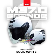HELMET GIVI M37.0 WHITE SOLID OPEN FACE 100%ORIGINAL GIVI HELMET GIVI PUTIH ACCESSORIES MOTOR GIVI