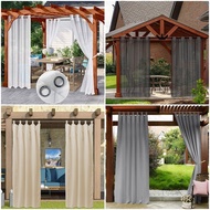 Simple Solid Color Curtain Outdoor Waterproof Sunscreen UV Protection Curtain Household Partition Cu