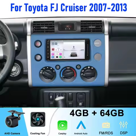 7" Car Radio For Toyota FJ Cruiser 2007-2013 Wireless CarPlay Android 15 Auto Head Unit FM GPS Navi 