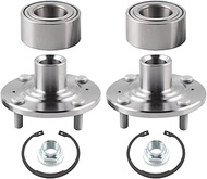 2 x Front Wheel Hub Bearing w/ 4 Lugs, Non-ABS Assembly Compatible with 1998-2002 Honda Accord L4 2.