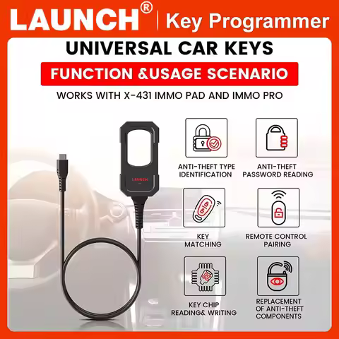 Launch X431 Key Analog Key Programmer for Use with Launch X431 IMMO Car Diagnostic Case for X-431 IM