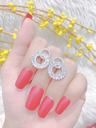 Bông Tai Nữ Bạch Kim Cao Cấp Mẫu O 21321-THÚY PHỤNG SHOP - Dùng đi tiệc cực kì sang trọng 35U BT2009