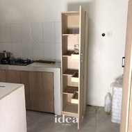 Minimalist dry flour flour kitchen spices storage cabinet storage side kitchen set