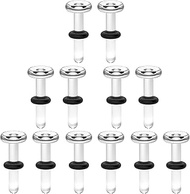 14G-00G Solid Acrylic Flat Tops Gauges for Ears Gauges Plugs with O-Rings Single Flare Gauge Stretch