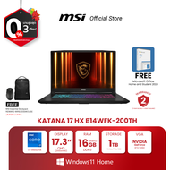 MSI NOTEBOOK KATANA 17 HX B14WFK-200TH | 17.3" QHD | Intel Core i7-14650HX | NVIDIA GeForce RTX 5060