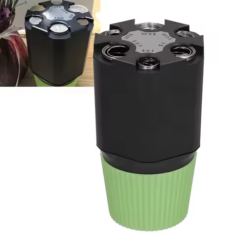 Car Dollar Money Box 2‑Layer Paper Money Saving Pot Organizer for Vehicle Use Black+Green Pot Money