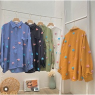 KEMEJA [WAREHOUSE SALE] SOUL Top by CB.CO | Pompom embroidered shirt