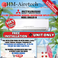 4HM 2.5 HP MITSUBISHI INVERTER PREMIUM SERIES SPLIT TYPE AIRCON SRK63ZR-W/SRC63ZR-W