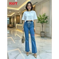 KGT Bootcut Jeans Ladies Kain Denim Stretchable Seluar Jeans Bootcut Wanita High Quality