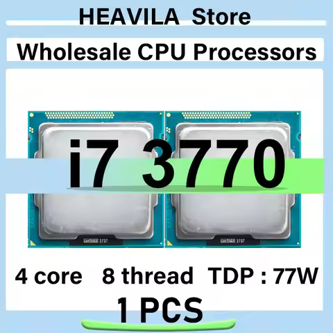 Intel Core i7-3770 LGA1155 Processor 4 Cores 8 Threads 3.4GHz Max 3.9GHz Compatible H61 H77 B75 Z77