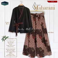 SET BATIK KONDANGAN WANITA MODEL TERBARU JEOGORI HANBOK HYUN BLACK SERIES SETELAN BATIK ATASAN ROK P