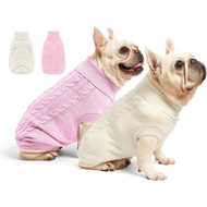 2 Pek Sweater Anjing untuk Anjing Kecil - Pakaian Hangat untuk Anak Anjing Saiz Sederhana/Besar pada