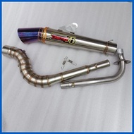 ☪ ♣ ╯ Highmount conical pipe daeng sai4 51mm exhaust Muffler open Spec for xrm 125 wave 125 xrm 100
