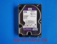HDD WD Purple 2TB (256MB.,WD22PURZ) SATA-3 64 MB  5400 RPM สินค้ามือสองคละรุ่น รับประกัน 1 เดือน