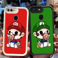 XI72 Super Mario Casing for OPPO A12s A3S A12 A11K F9 F7 A12E A5S A1K A5 A7 Pro Black White