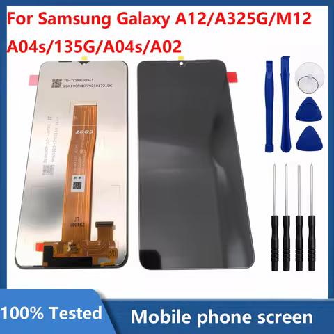 100% Test For Samsung Galaxy A12 LCD A125F SM-A125F A125 Display Touch Screen Digitizer For Samsung 