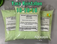 YARA KRISTALON GREEN 181818 baja SUBUR fertigasi larut air 100% ORIGINAL- repack 500gm / 1kg