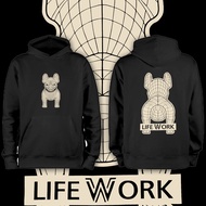 【New】2024 เสื้อฮู้ดสไตล์เกาหลี Lifework หล่อเท่ M-3XL