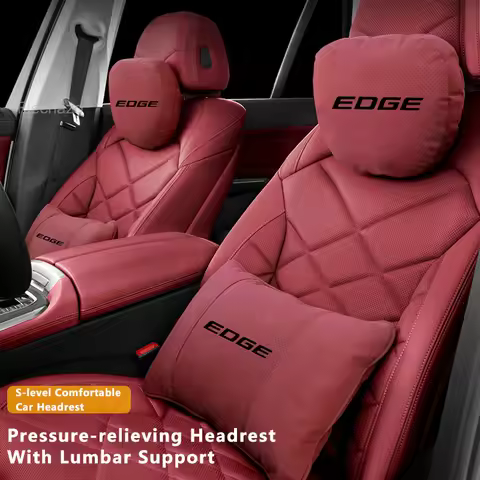 Car Headrest Neck Pillow Support Seat / Maybach Design S Class Soft For Ford Edge Logo Focus Fusion 