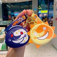 Cartoon sundrop fnaf sun clown doll silicone coin purse schoolbag pendant keychain cute children's g