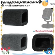 OLINI 1pcs Mic Windscreen Cover, Noise Reduction Flocked Sponge Foam Microphone Muff, Professional R