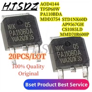 20PCS MOSFET N-Channel (D1NK60 STD1NK60 TK5P60W PA110BDA MDD3754 AP9567GH 9567GH GS1085LD)100% Nuevo