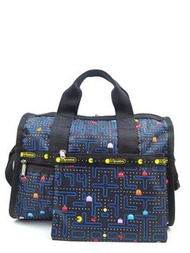 日本限定 LeSportsac x PAC-MAN 食鬼公仔 圖案 便攜 多用途 Small Weekender 斜咩袋 手提袋 購物袋 單肩包 收納袋 兩件套（需訂購）