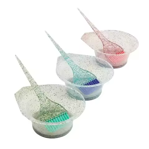Crystal hair dye bowl set, professional hair dye bowl, hair dye brush, DIY salon tool, suitable for
