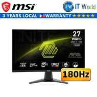 MSI Curve Gaming Monitor - 27" (2560x1440 WQHD) / 180Hz / Rapid VA / 0.5ms GtG / MAG 27CQ6F